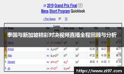 泰国与新加坡精彩对决视频直播全程回顾与分析